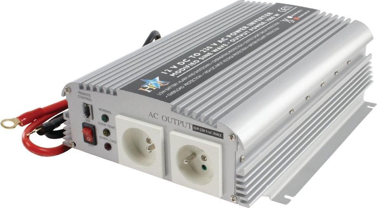Power Inverter Modified Sine Wave 12 VDC - AC 230 V 1000 W French