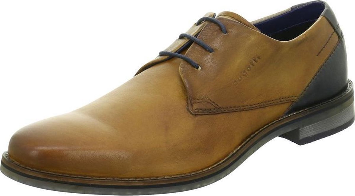 Bugatti heren veterschoen - Cognac - Maat 43