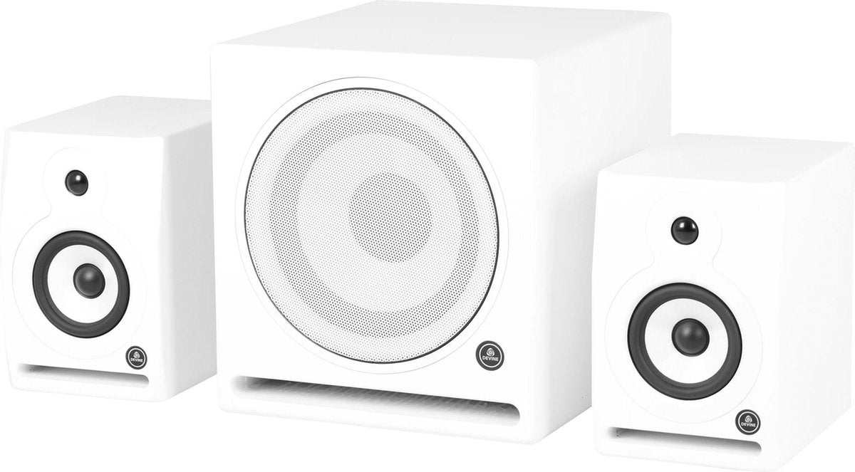 Devine RX-5A White (2x) + Sub studiomonitoren
