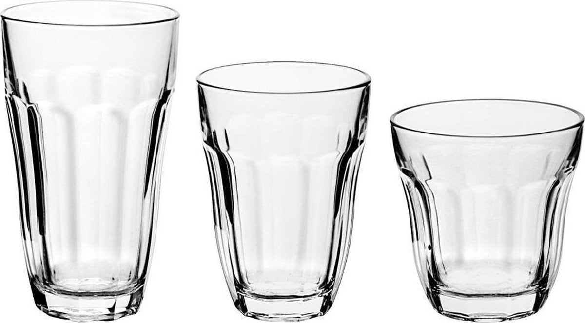 Pasabahce Baroque glazenset 23 cl - 33 cl - 36