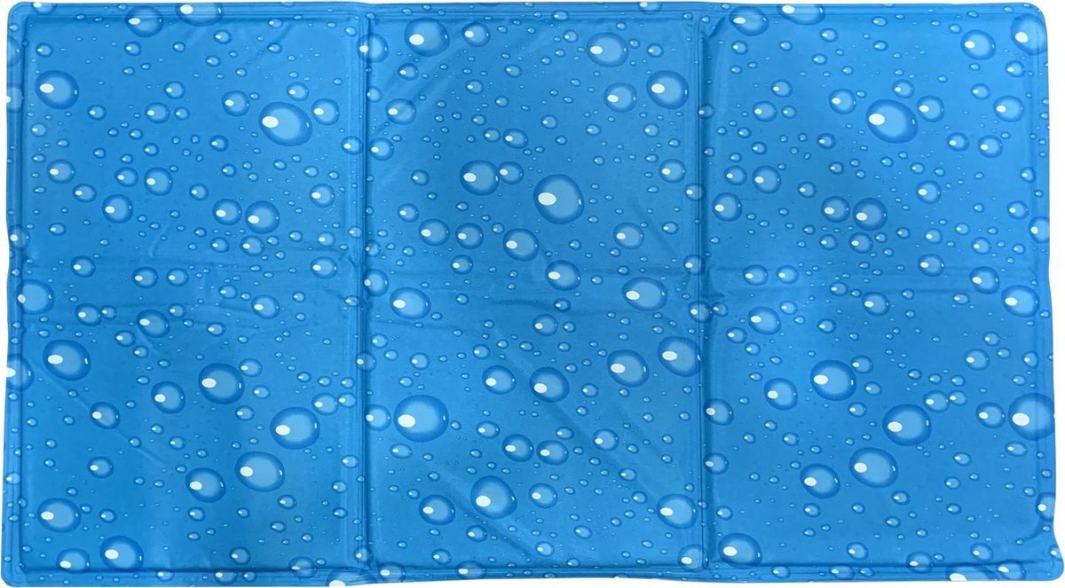 Pawise Koelmat Waterdrop - Hondenverkoeling - 90x50 cm Blauw