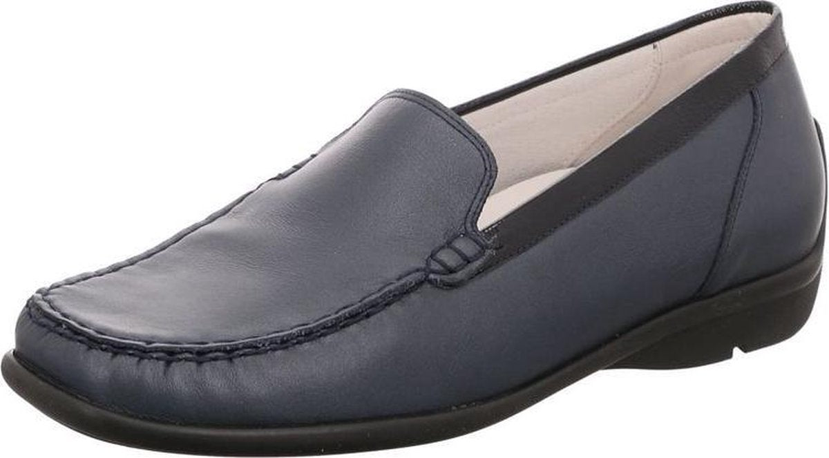 Waldläufer Dames Instapper 431000.604-002 Blauw - Harriet Wijdte H -Maat 8