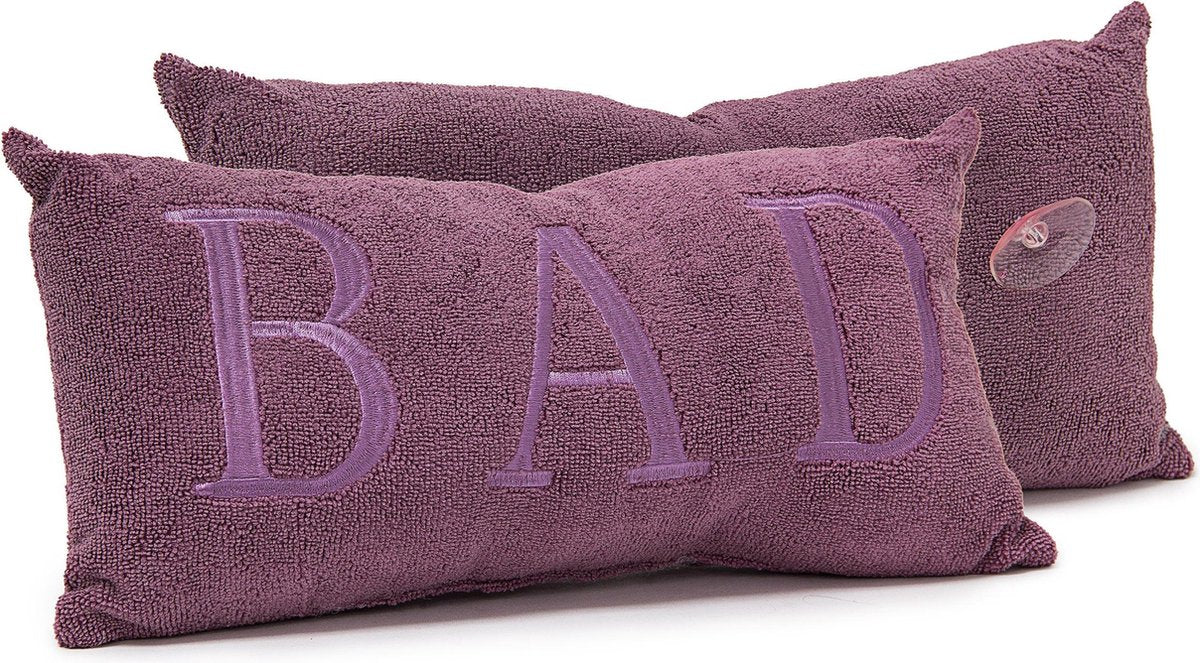 relaxdays badkussen voor in bad - kussentje met zuignappen - nekkussen - badkuip