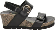 Panama Jack Velvet B1 sandalen met sleehak zwart - Maat 38