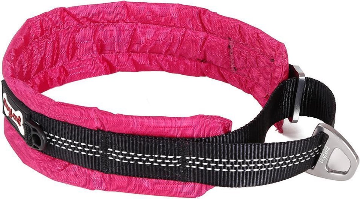 Comfortabele reflecterende halsband voor honden - SMALL - ROZE