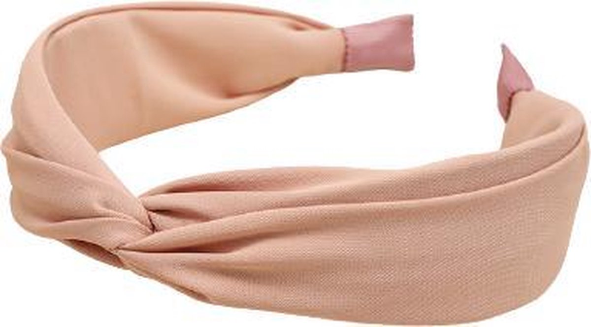 MINIIYOU - Dames diadeem Zalmroze - twist - cross haarband