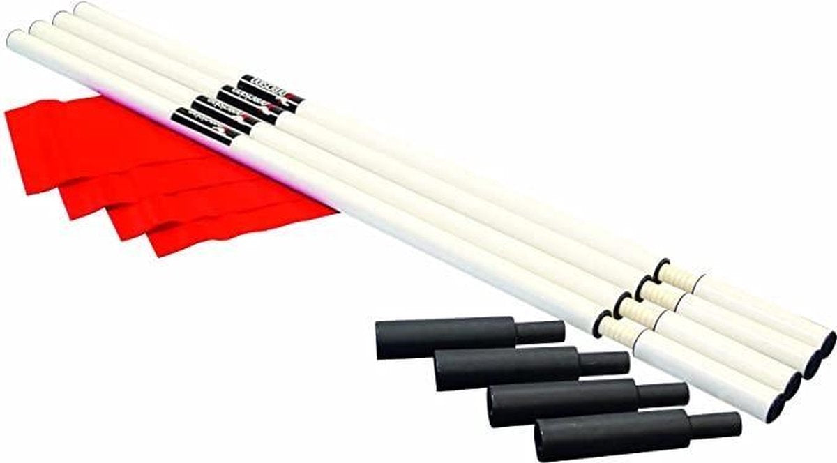 Precision Cornervlagset 183 Cm Pvc Rood 12-delig
