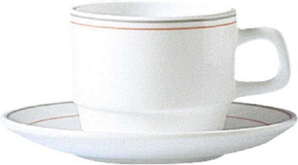 Arcoroc Restaurant Valerie - Onderbordjes (zonder het kopje) - 14cm -  (Set van 6) En Yourkitchen E-kookboek - Heerlijke Smulrecepten
