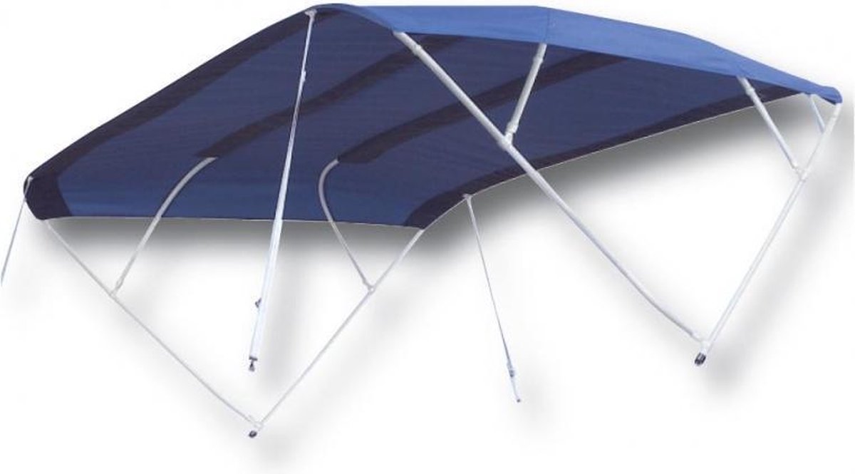 Tessilmare luxe 4-boogs blauwe Biminitop type Sixty 240 x 255 x 140 cm