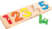 Bajo houten vormenpuzzel Cijfers 1 t/m 5 - 5 stukjes