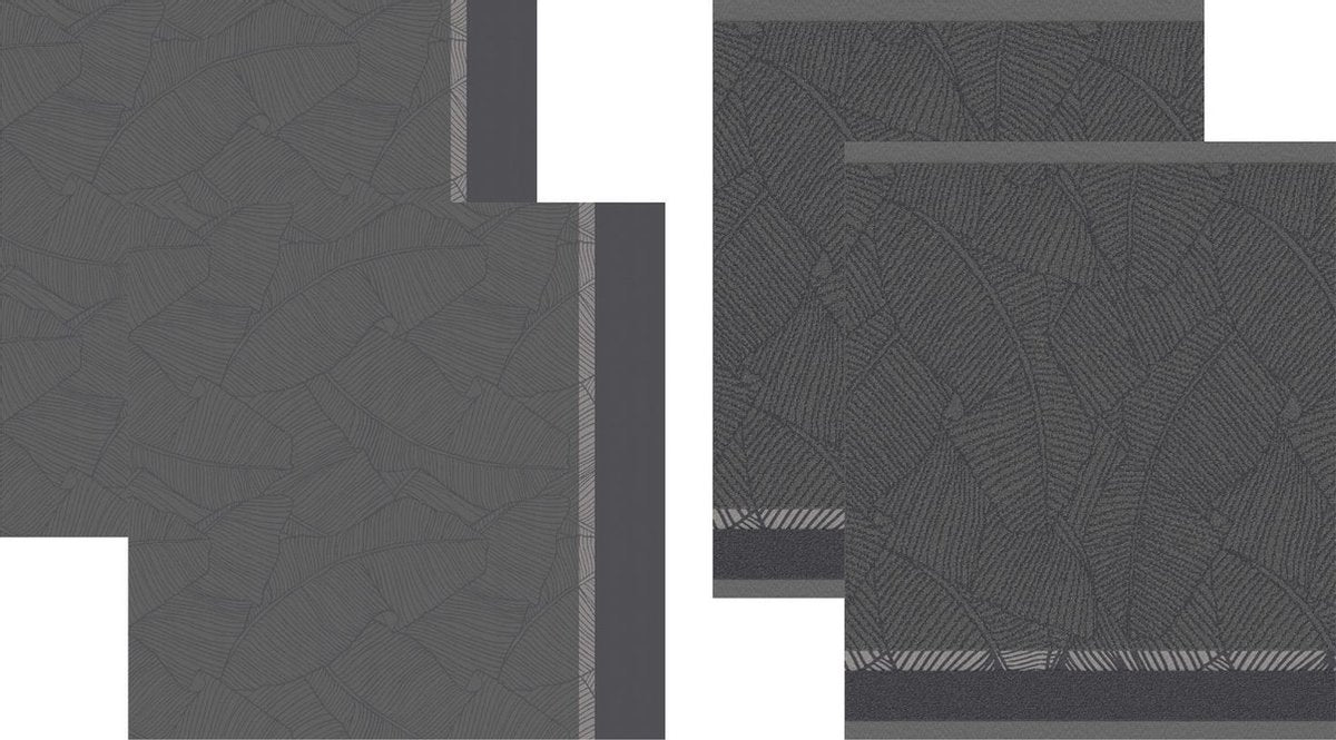 DDDDD Barrier - 2 Theedoeken & 2 Keukendoeken - Anthracite