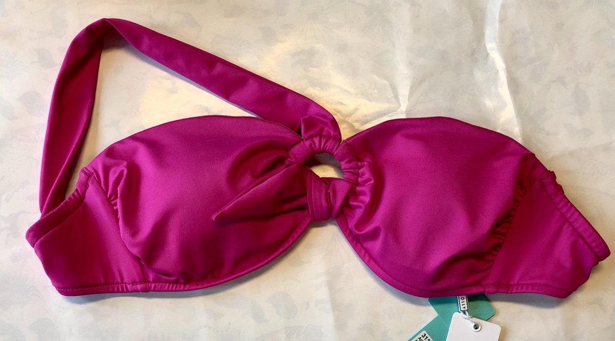 Seafolly Bandeau Bikinitop - Bikini Topje Dames Sexy Roze - Active Ring Front - Maat 36 (S)