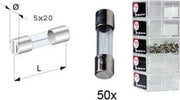 glas zekering rapid type 2A 5x20 mm 50 stuks in een doosje