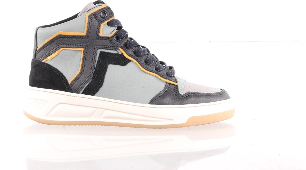 BRONX Damessneaker "OLD-COSMO HIGH TOP" - zwart/groen - maat 41