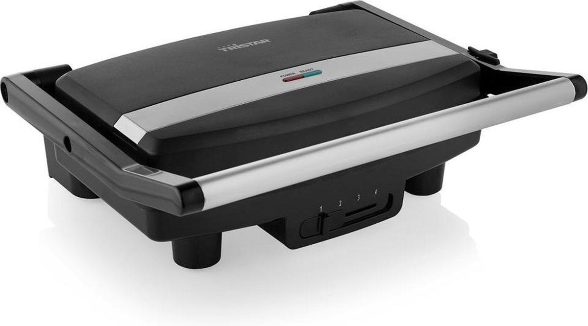 Tristar contactgrill 1500 Watt Met Antiaanbaklaag - Contactgrill 1500 W - luxe uitstraling - perfect voor lekkerste tosti’s en panini’s