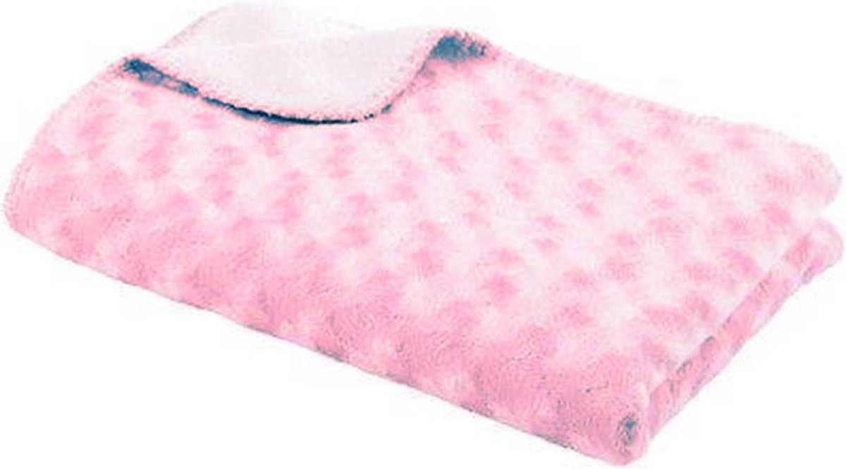 BabyDan Wiegdeken Dobbelt Velour Fleece 75x100 cm - Lichtroze
