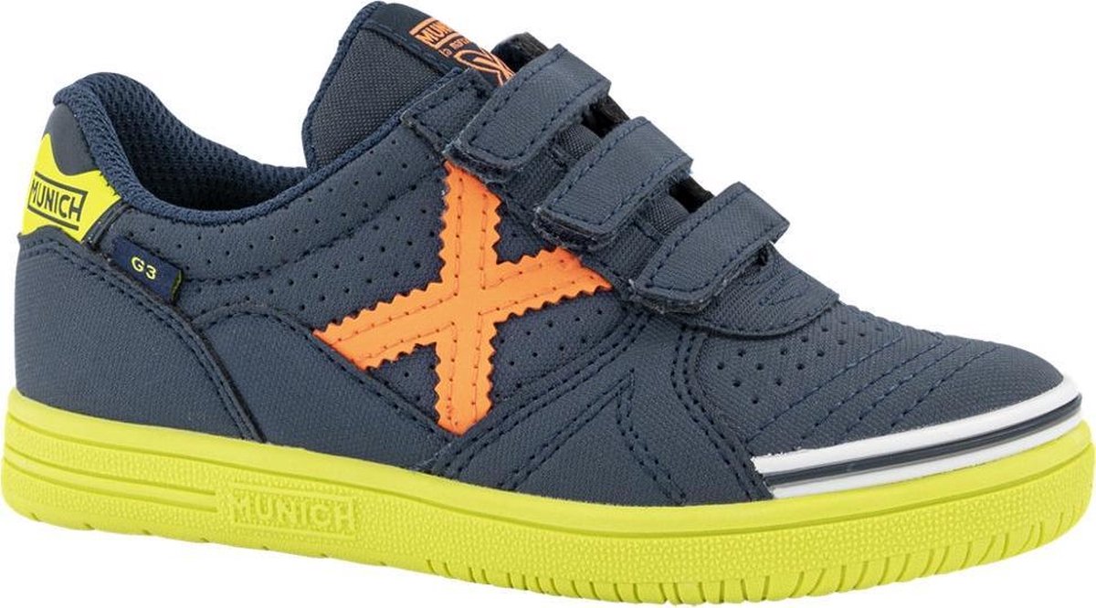 Munich Kinderen Blauwe sneaker klittenband - Maat 33