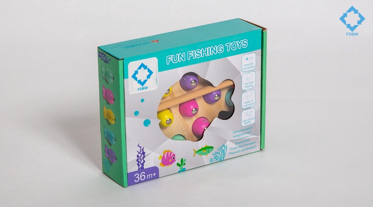 Houten Visspel – Magnetisch | Visspel voor Peuters | Vis Spel Kids | Speelgoed Kinderen – Magnetisch – Vissen Vangen