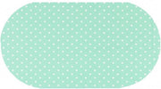 MixMamas Tafelzeil Ovaal - 140 x 200 cm - Stippen - Mintgroen/Wit