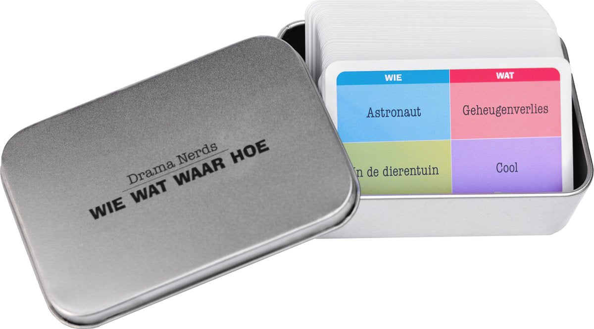WIEWATWAARHOE dramakaartjes