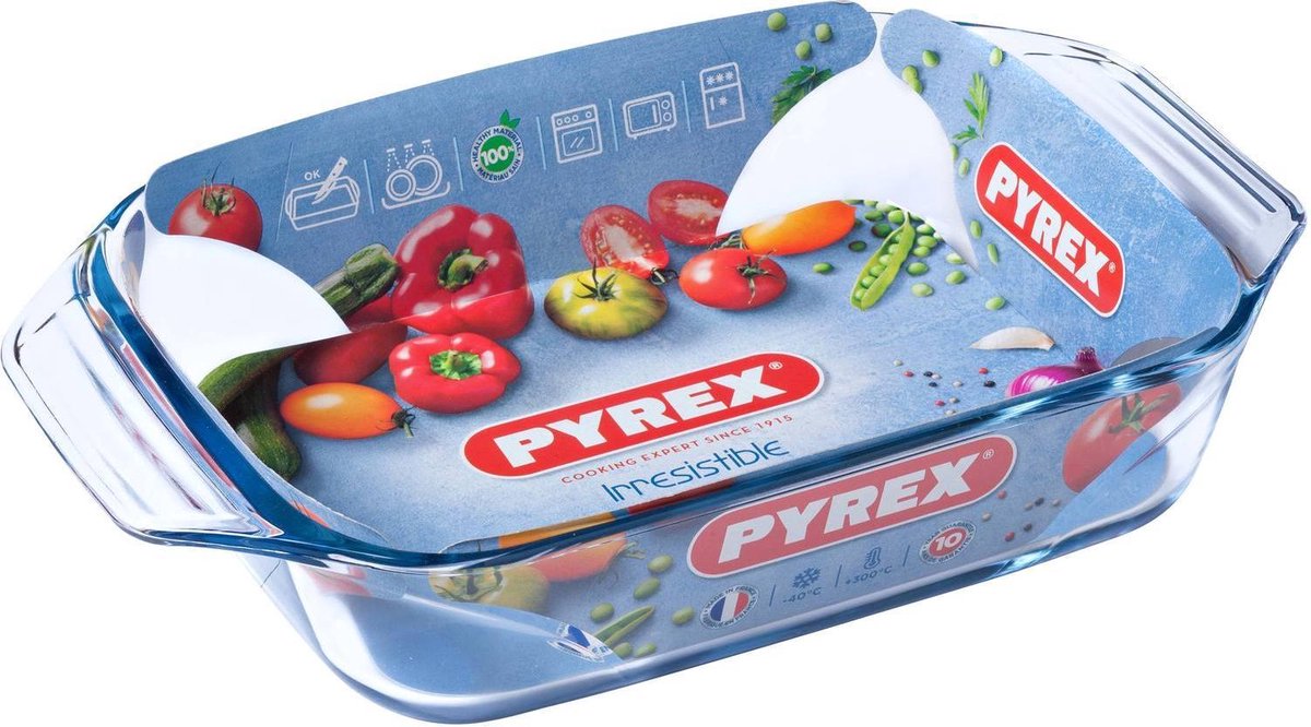 Ovenschaal Rechthoek - Met Grepen - Borosilicaatglas - 1