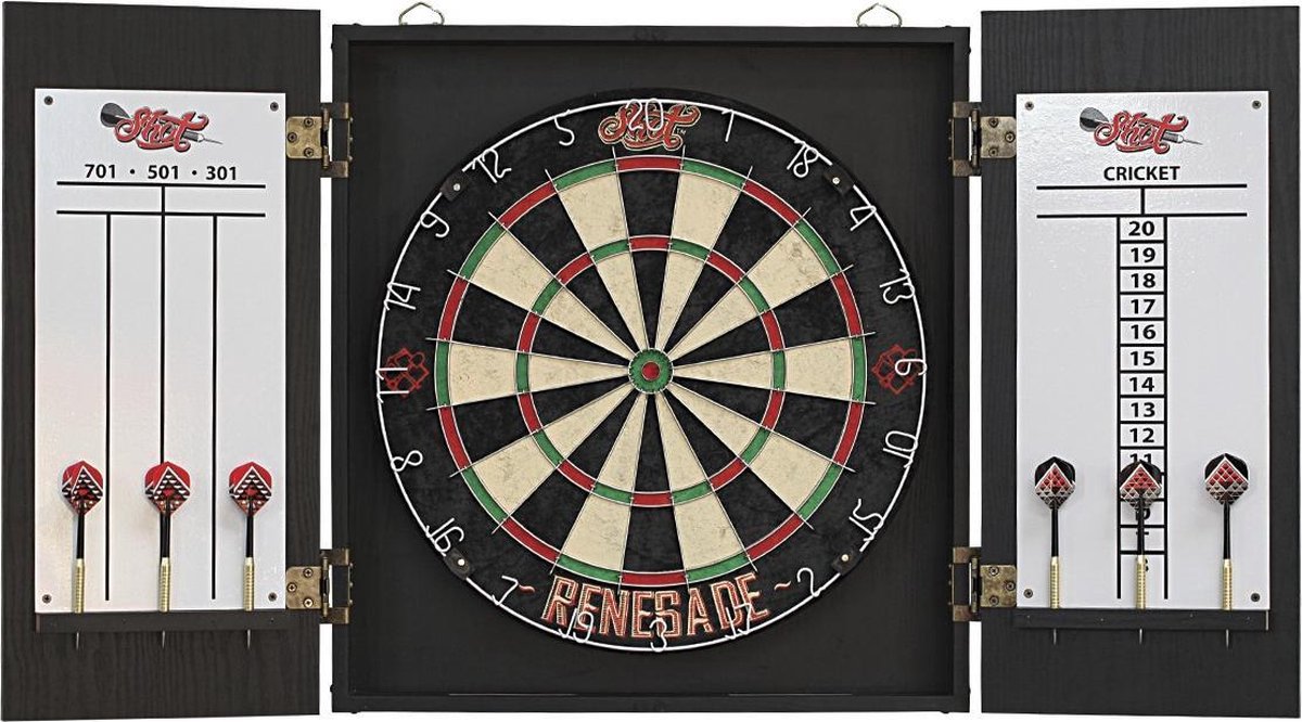 Shot Renegade Dartboard Kabinet Set