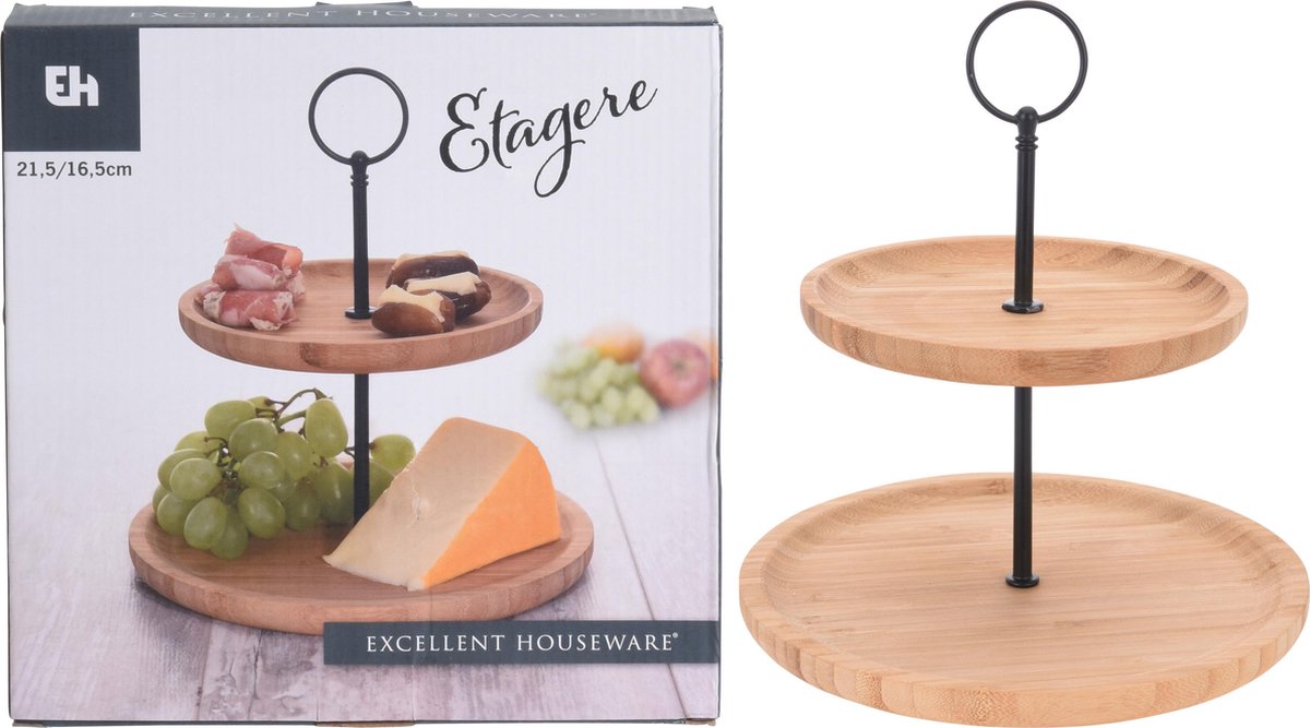 Etagere Bamboe 2-laags