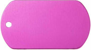 Hondenpenning Militair ID-label roze - military tag | 1 zijde graveren | 40x28 mm