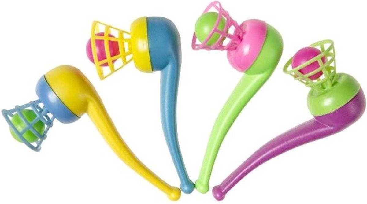 24 stuks Blaasspel balletje - Blaas Bal Spel - Blaaspijp - uitdeelcadeautje