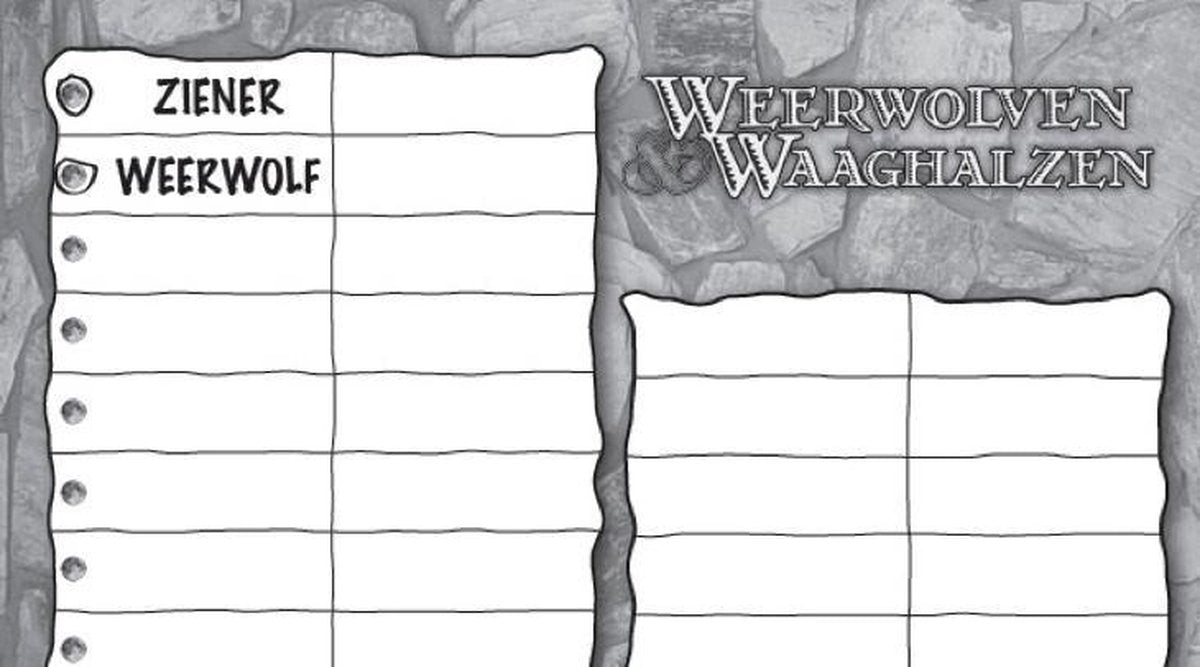 Weerwolven & Waaghalzen scoreblocks