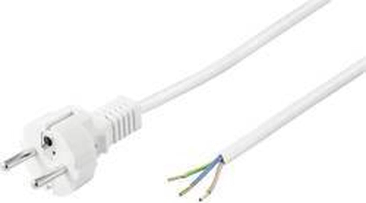 Basetech 612497 Aansluitkabel Stroom Wit 1.50 m
