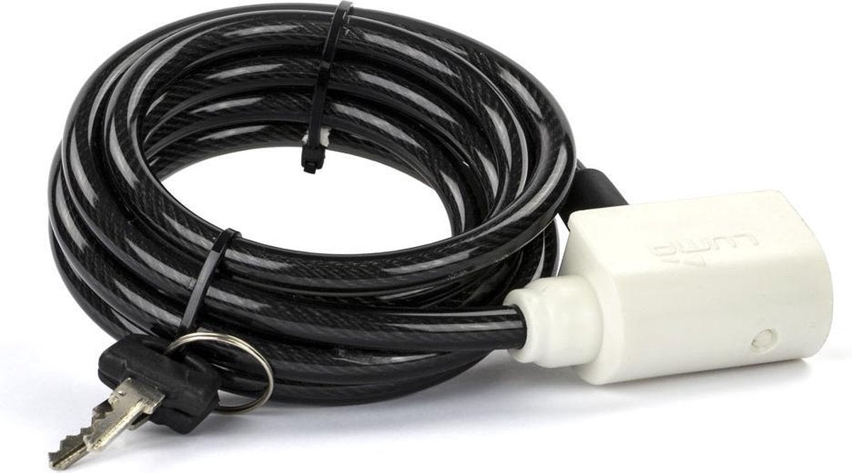Luma Escudo 7318 Spiraal Kabelslot - 185x8 cm - Zwart/Wit