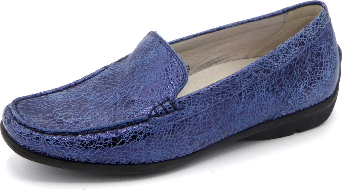 Waldläufer Dames Instapper 431000-189-009 Royalblue -Harriet Wijdte H - Maat 4