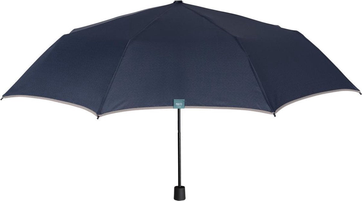 Perletti Mini-paraplu Handmatig Heren 97 Cm Microfiber Blauw