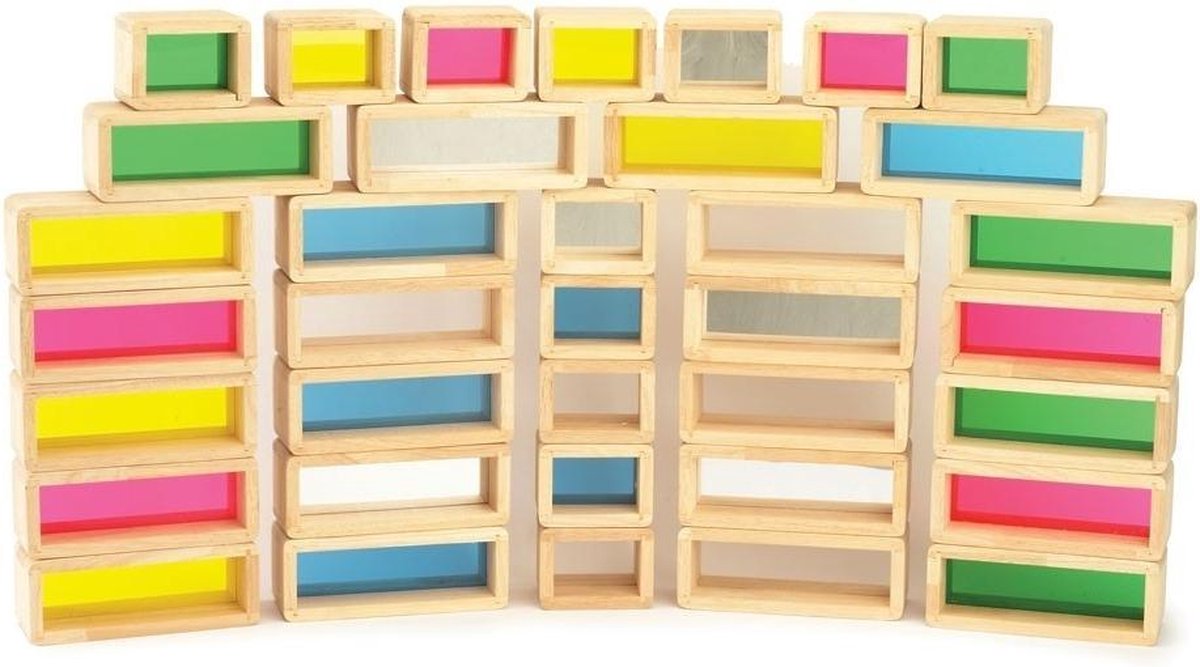 Regenboog Bakstenen - Set van 36