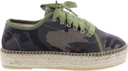 Toni Pons Fedra-CM Khaki Dames Espadrilles vetersluiting - maat 39