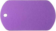 Hondenpenning Militair ID-label paars - military tag | 1 zijde graveren | 40x28 mm
