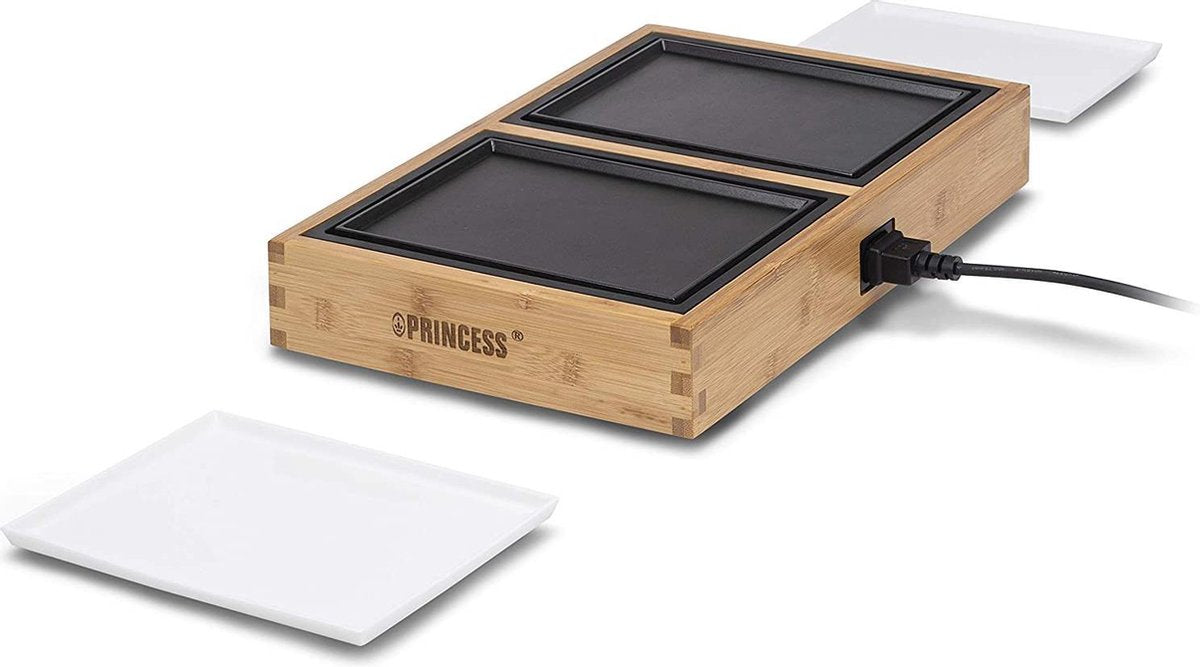 Gutos Princess gourmetstel Dinner4Two 2 personen gourmet tafelgrill met bamboe design