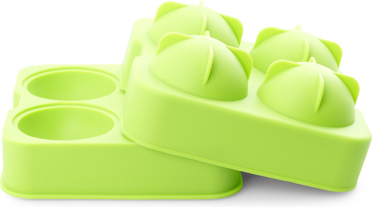 Dotz - Silicone ijsballenvorm voor 4 ijsballen - groen - Ø 6cm