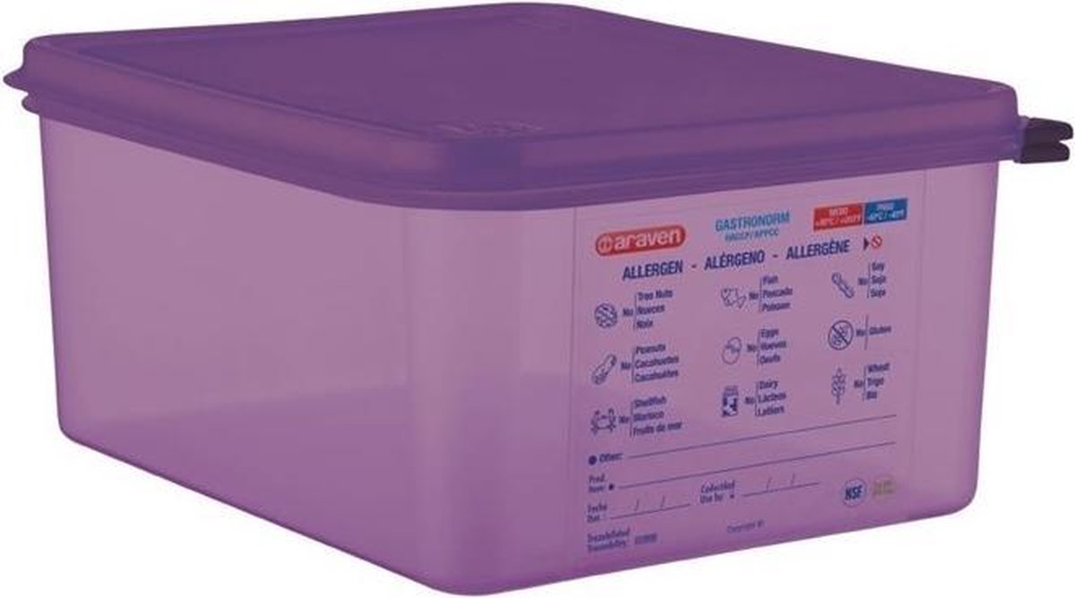 Araven GN1/2 polypropylene voedseldoos 10ltr