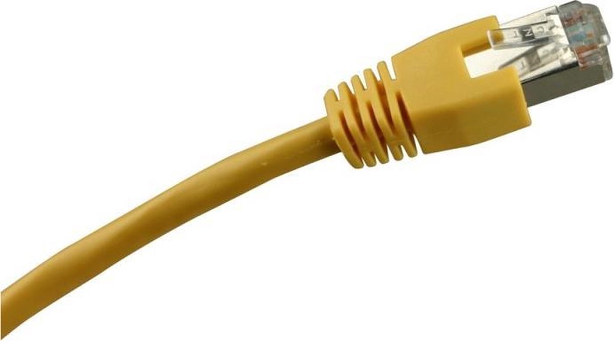 Sharkoon 4044951014279 0.5m Cat5e SF/UTP (S-FTP) Geel netwerkkabel