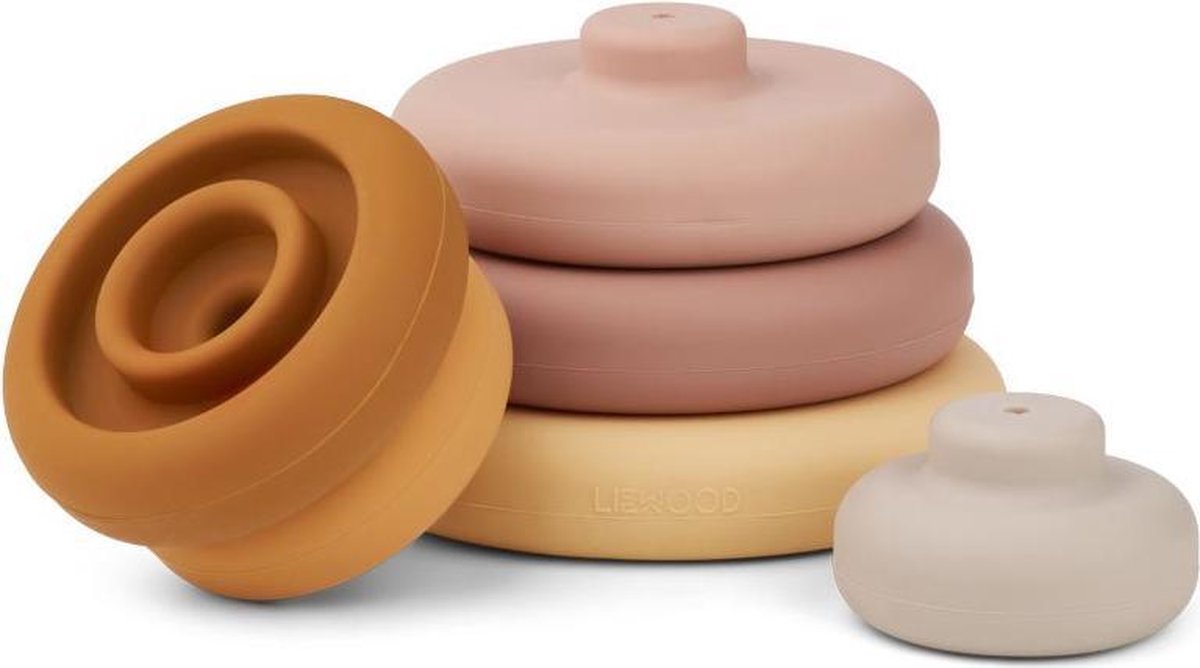 Dag Stacking Tower Stapeltoren Siliconen Rose Multi Mix | Liewood