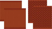 DDDDD Petals - 2 Theedoeken & 2 Keukendoeken - Autumn Red