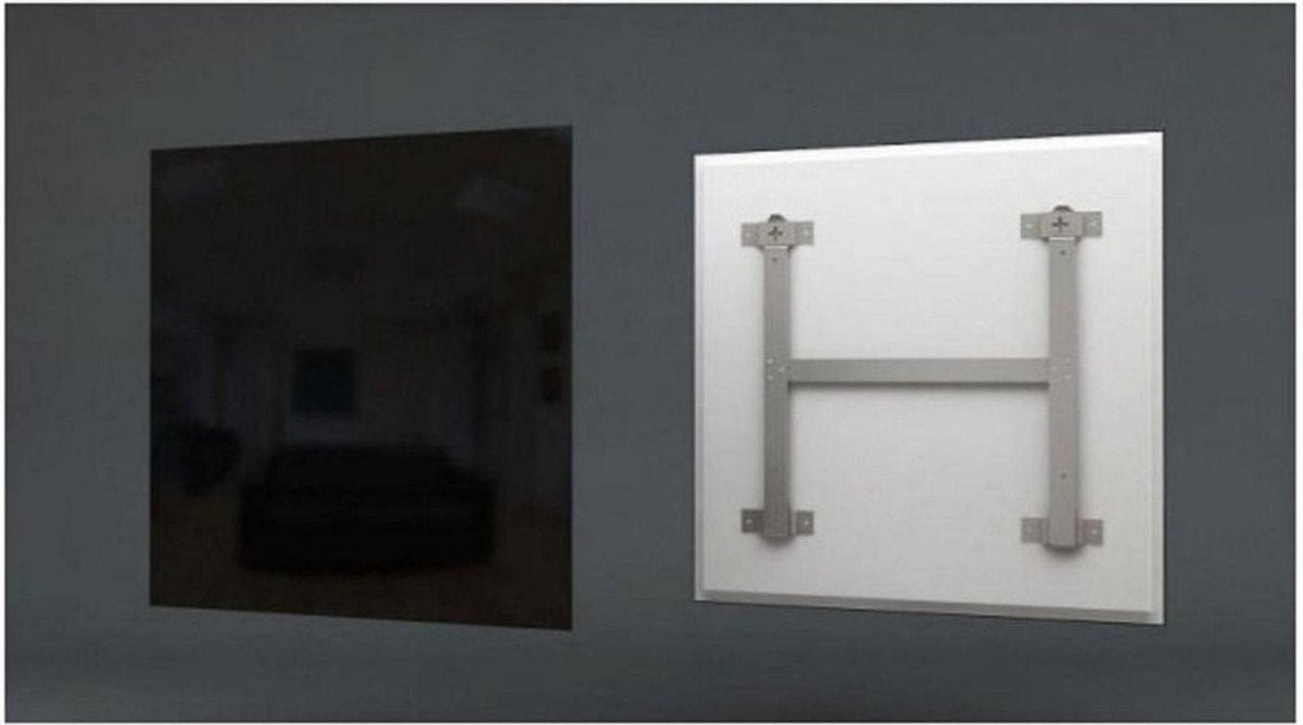 infrarood wit glas stralingspaneel 60x120cm 600 Watt wifi aangestuurd