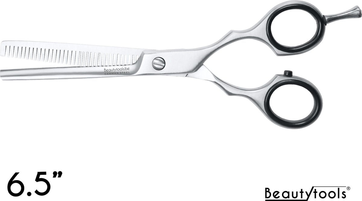BeautyTools SILVER LINE Uitdunschaar / Effileerschaar Rechtshandig Voor Het Uitdunnen Dik haar - Long Thinner (6.5 Inch) - (RS-1611)