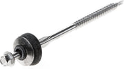 Hoenderdaal Golfplaatbout gemonteerd incl. 2-delige sluitschelp rvs a2 6.5x130mm