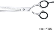 PROMO! Beautytools SILVER LINE Professionele Uitdunschaar/Efillerschaar Rechtshandig voor dik haar (6 Inch) - (RS-0997) T