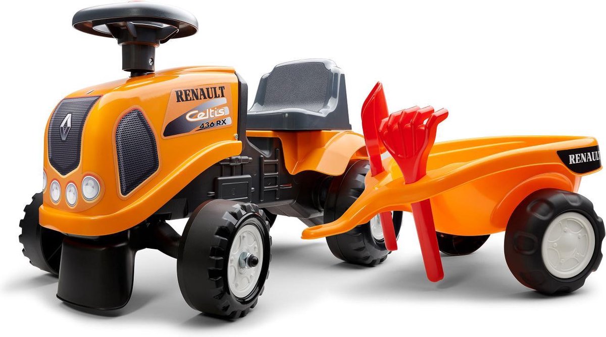 Looptractor Renault - Renaud S voor peuters met aanhanger