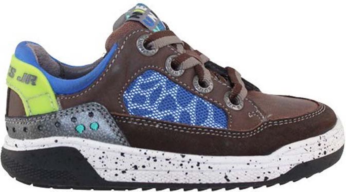 Bunnies JR 218851-619 Jongens Lage Sneakers - Bruin - Leer - Veters