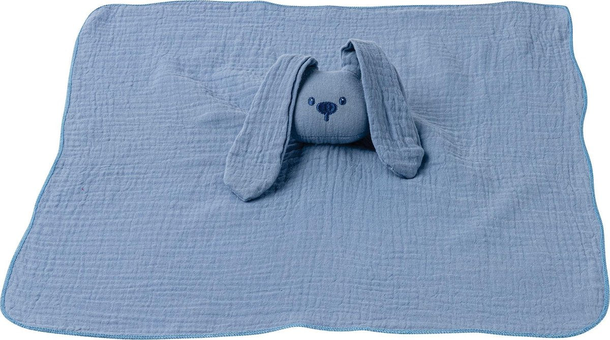 Nattou Konijn Lapidou - Knuffeldoekje - Doudou - Katoen Tetra - Jeans